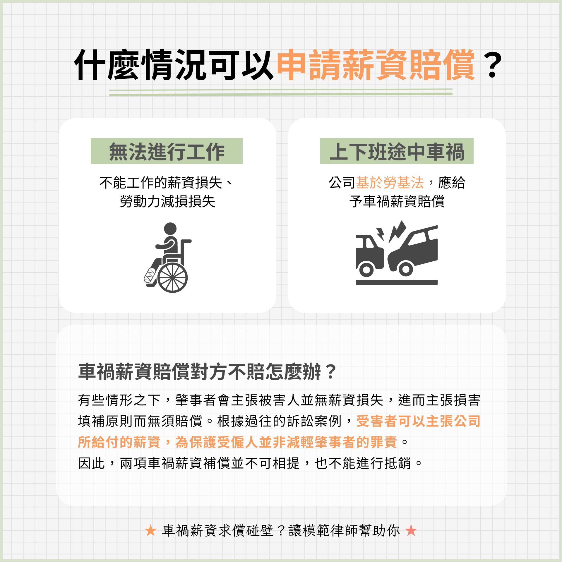 什麼狀況可以申請車禍賠償薪資?